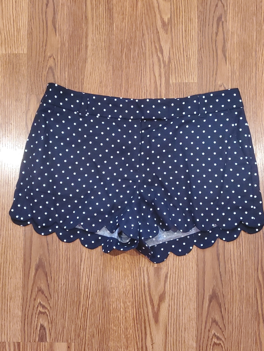 J. Crew Navy and White Polka Dot Shorts